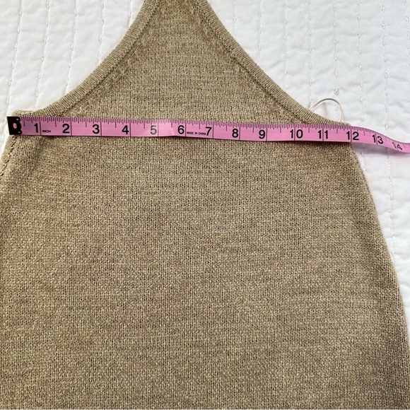 Beige Botany Knit Cut Out Maxi Dress Sand Taupe Size Small - Picture 6 of 16